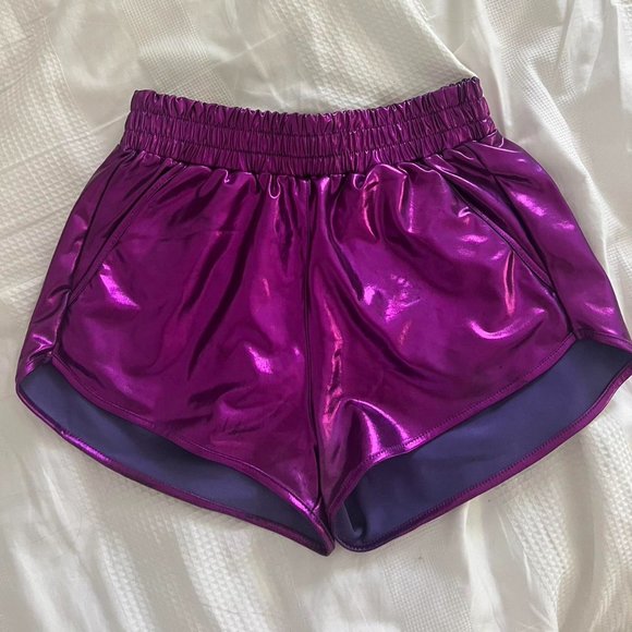 Metallic Purple Shorts - Picture 3 of 3